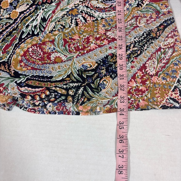 Vince Camuto Paisley Floral Midi Skirt Women's Medium Boho Western Lined Flowy - Picture 10 of 10